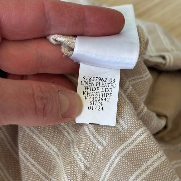 Gap Wide Leg Pleated Pants 18T Linen Trouser Chino Academia Quiet Lagom NEW $98 - Picture 13 of 14